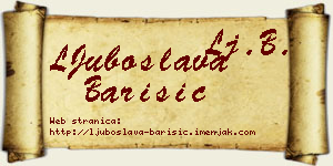 LJuboslava Barišić vizit kartica